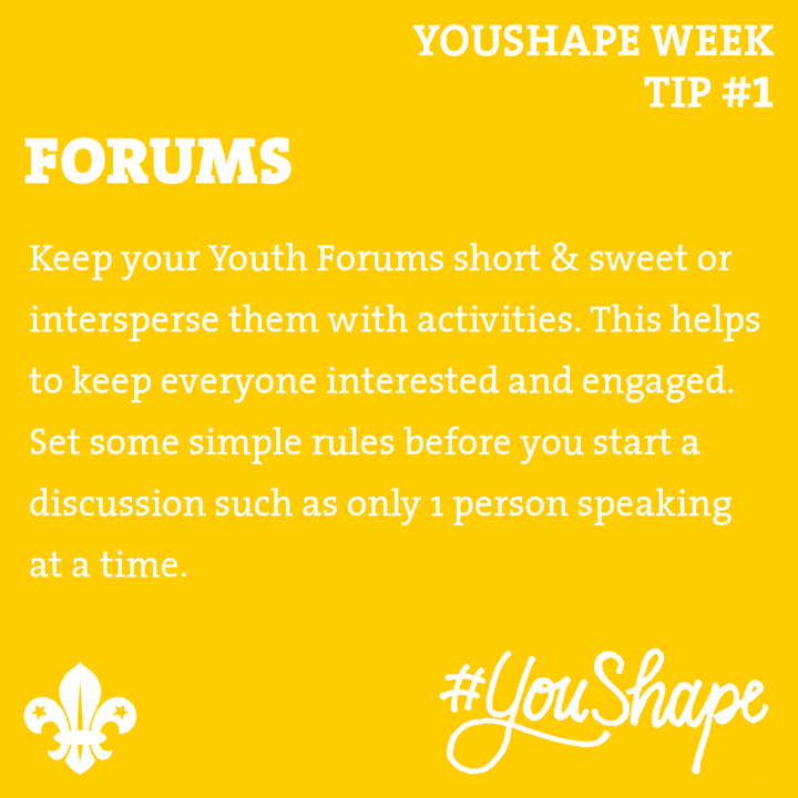 YouShape Week Tip #1 - Over the 5 week run up to #YouShape week, we will be re...